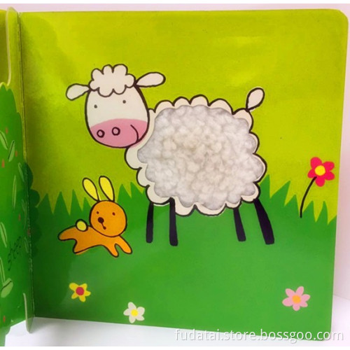 FDT customized kids colorful story board book with toy